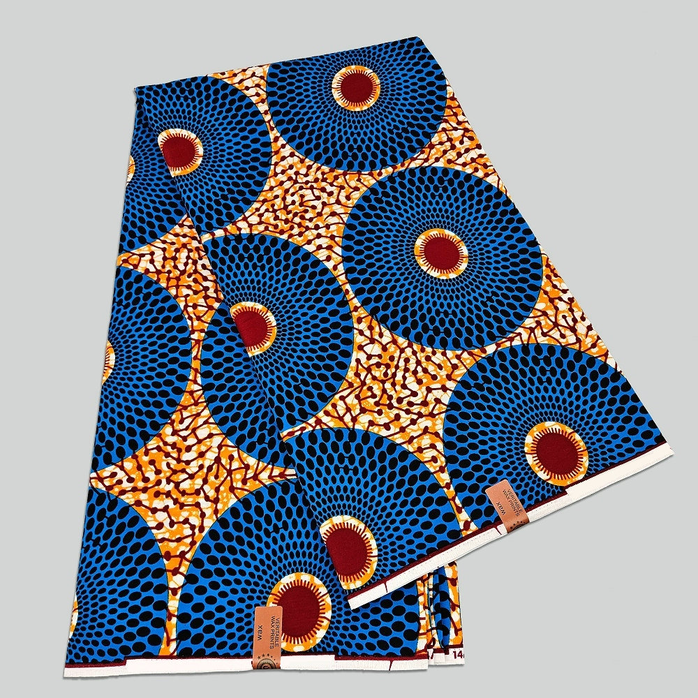 African Ankara Print - Autentico tessuto stampato a cera olandese,