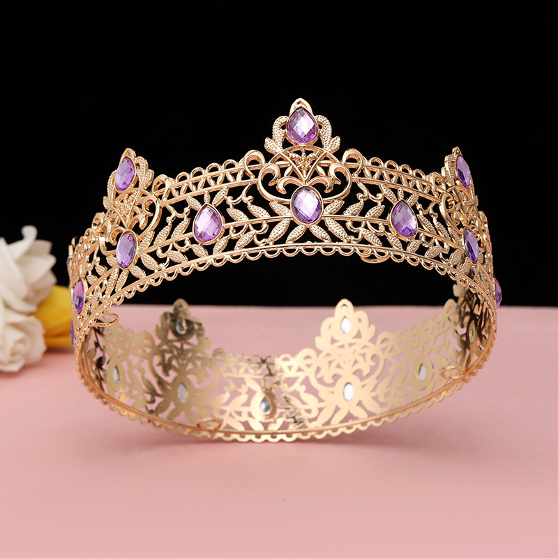 Ethnic Fashion Imports - Copricapo rotondo da sposa con tiara