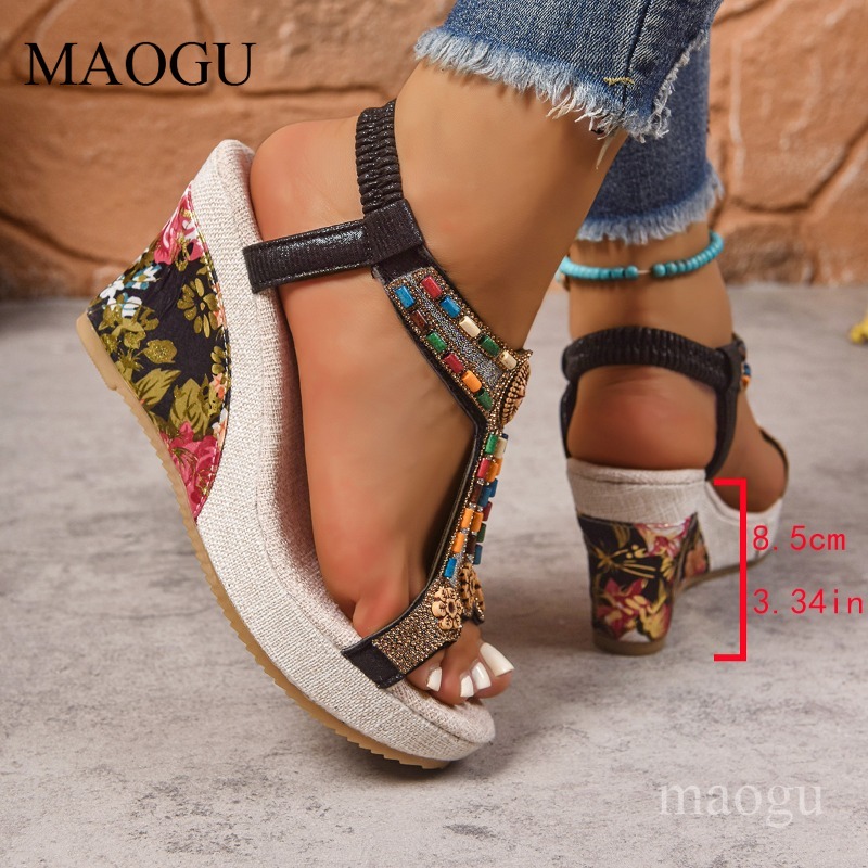 Sandali con Zeppa Floreali Boh - Ethnic Modern Fashion recensione e prezzo